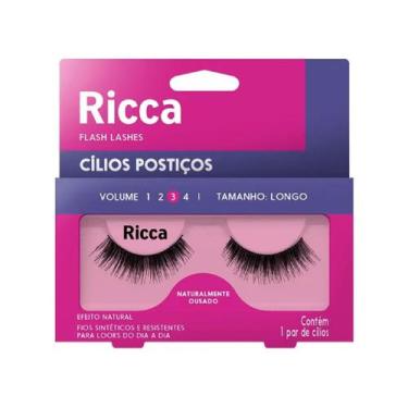 Imagem de Cílios Postiços Vol 3 Longo Naturalmente Ousado - Ricca