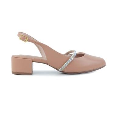 Imagem de Sapato Feminino Beira Rio Strass Nude - 43011, 38, Nude
