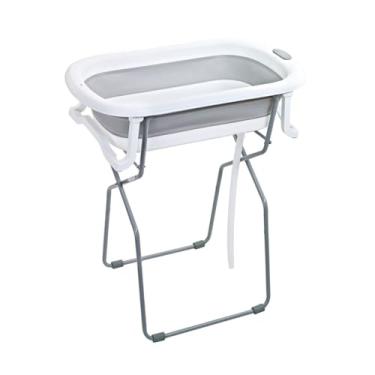 Imagem de Banheira Para Bebê Com Suporte Dobrável Branco Lift - Maxi Baby – Praticidade e Conforto no Banho
