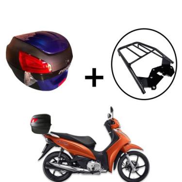 Imagem de Baú Bauleto Awa Pross 29l + bagageiro de Biz 2018+, Azul