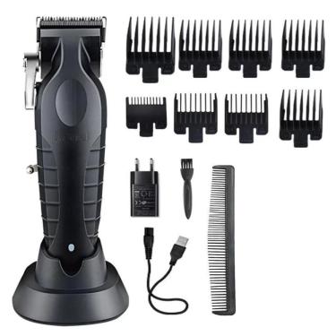 Imagem de Cortador de Cabelo Kemei KM-2296 Lâmina Alto Desempenho sem Fio USB Bateria de Lítio