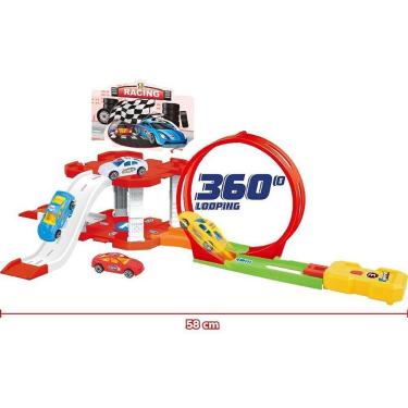 Imagem de Pista de Corrida Racing Looping 360 graus  58cm com Botão de Ejeção e Carrinhos Inclusos Homeplay