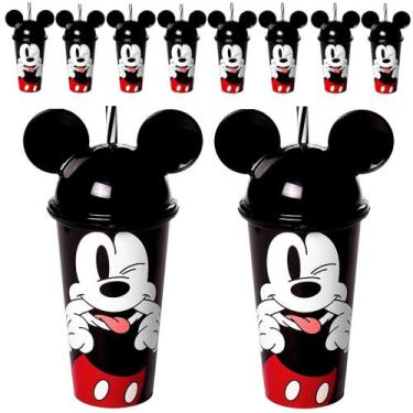 Imagem de Kit 40 Copos do Mickey com Orelhas p/ Festa Infantil Decoração Lembran