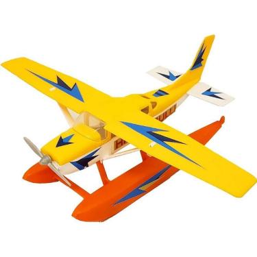 Imagem de Brinquedo Hidro-Avião Flutua na Água com Rodinhas e Adesivos Gulliver