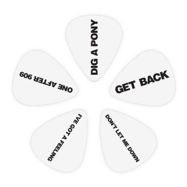 Imagem de Palheta D'Addario 1CWH2-10B8 The Beatles Get Back Celuloide .50mm Leve Branco e Preto com 10 Unidades