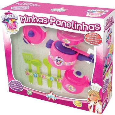 Imagem de Kit Brinquedo de Faz de Conta Minhas Panelinhas com Fogãozinho e Talheres Big Star Brinquedos