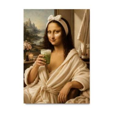 Imagem de Placa Decorativa Mona Lisa Self Care 15x21cm - Quadro Decoração