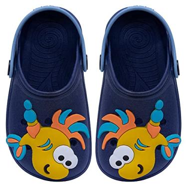 Imagem de Babuche Infantil Menino Peixe 12.30 (Azul Marinho, 27/28)