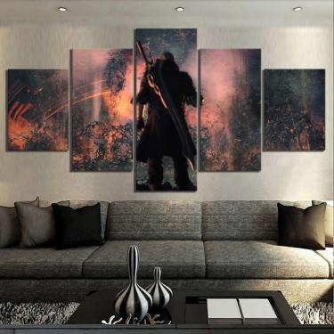 Imagem de Quadro Decorativos Jogos Walpaper com 5 peças 130x65 11