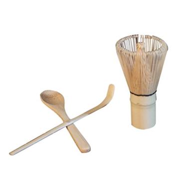 Imagem de Newmind Ferramenta de batedor em pó de bambu japonês Chasen Matcha Artigos de cerimônia de chá japonesa Batedor de bambu, colher de chá, colher de chá 3 unidades/conjunto