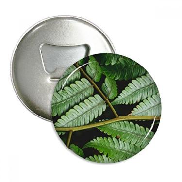 Imagem de Folhas Planta Natureza Fotografia Abridor de Garrafas Imã de Geladeira Emblema Multifuncional