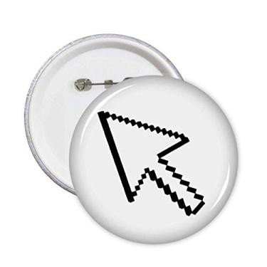 Imagem de Mouse de computador seta pinos pixel crachá botão emblema acessório decoração 5 peças