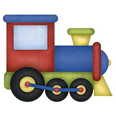 Imagem de Aplique MDF e Papel Litoarte 8 cm - Modelo APM8-855 Trem