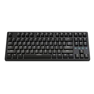 Imagem de 80% de teclado mecânico de jogos, 87key com fio anti-ghosting swap white Light Keyboard para jogador E-blue switch