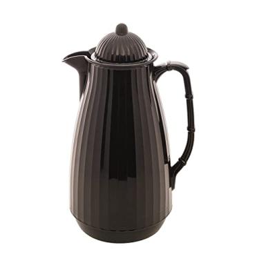 Imagem de GARRAFA TÉRMICA DE PLÁSTICO BAMBU PRETA 1L