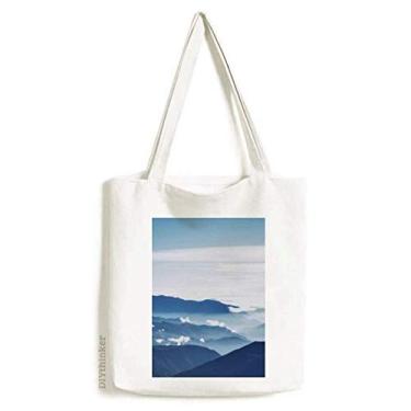 Imagem de Mountains Sky Sunshine Clouds Nature Tote Canvas Bag Shopping Satchel Casual Bolsa