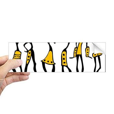 Imagem de DIYthinker Adesivo retangular para desenho de totems pretos aborígenes da África primitiva para notebook, janela decalque