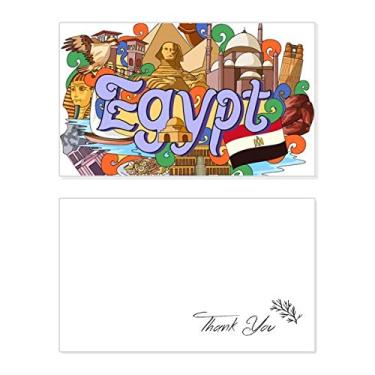 Imagem de Pharaoh Pirâmide Egito Graffiti Cartão de agradecimento Papel Aniversário Saudações Casamento Apreciação