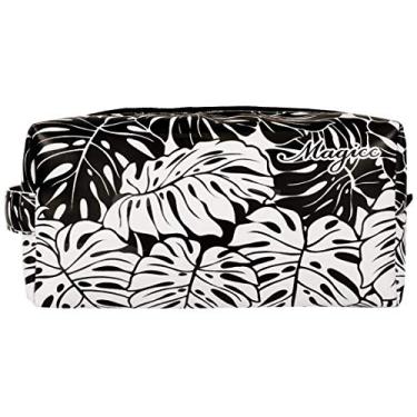 Imagem de Necessaire Tropical Feminina Folhagem Preta e Branca, Magicc