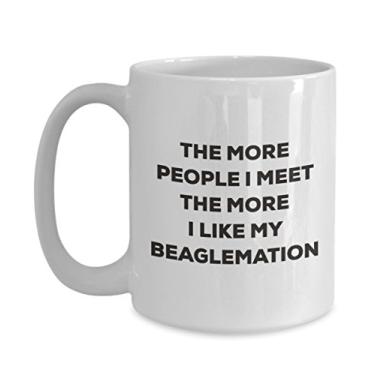 Imagem de Caneca The more people I meet the more I like my Beaglemation - Caneca de café divertida - para amantes de cães