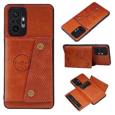 Imagem de Capa de couro PU para Xiaomi para Redmi Note 11 11S 10 9 8 9s 9T para Mi 12 10T 11T POCO X3 GT X4 Pro F3 Carteira Slot para cartão capa, marrom, para Redmi 9T