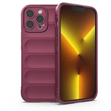 Imagem de Capa à prova de choque de silicone para iPhone 13 12 11 Pro Max 6 6S 7 8 Plus SE 2020 3 X XR XSMax Soft Rubber Gel Bumper Capa traseira completa, vermelho roxo, para iPhone 13