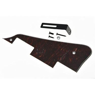 Imagem de KAISH Escudo de palheta de guitarra LP vermelho preto com suporte preto para Epiphone Les Paul