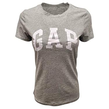 Imagem de Gap Womens Logo T-Shirt (X-Small, Light Grey (White Logo))