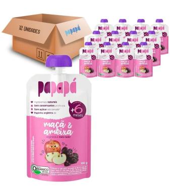 Imagem de Papinha Orgânica Papapá Maçã E Ameixa 100G  12 Unidades 