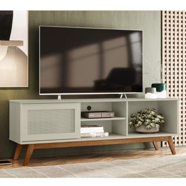 Imagem de Rack Retrô para TV até 60 Polegadas 1 Porta Panama Olivar Móveis Off White