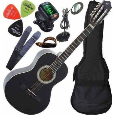 Imagem de Kit Viola Caipira Eletroacústica Completa Vs14 Bk Giannini