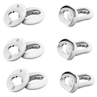 Imagem de Luckvan 6 pares de pontas auriculares L/S Galaxy Buds Live Adaptador de silicone pontas auriculares de substituição para Samsung Galaxy Buds Live Acessórios Pontas de borracha para fones de ouvido de borracha, branco