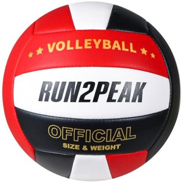 Imagem de RUN2PEAK Bola de vôlei macia tamanho oficial 5 bolas de vôlei para ambientes internos e externos, praia, piscina, jogos, bolas de vôlei, presentes para adultos, jovens, homens, iniciantes, prática de