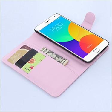 Imagem de Capa MEIZU MX4 Pro – Capa carteira com suporte de couro PU Manyip para MEIZU MX4 Pro, capa de proteção de telefone estilo empresarial, capa com [compartimentos para dinheiro e cartão]