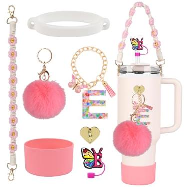 Imagem de Stanley Cup Accessories Set, Stanley 850.5 g 1,134.0 g Tumbler Accessories, incluindo tampa de palha de silicone e bota, alça de alça de garrafa de água, anel de silicone elástico, pingente de alça de