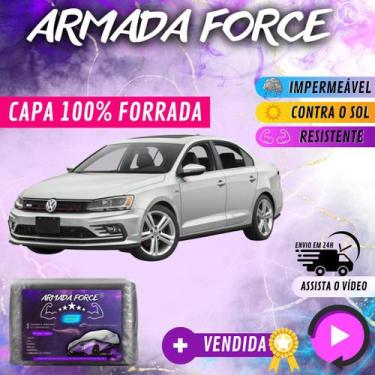 Imagem de Capa Cobrir Carro JETTA 100% Forrada Armada Force 100% Impermeável For
