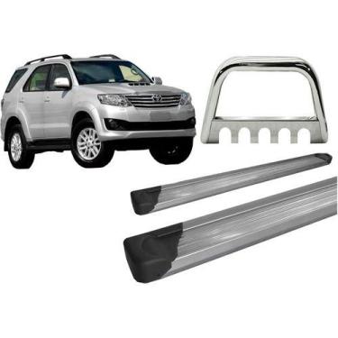 Imagem de Kit Estribo Plataf quebra Mato C/ Chapa Cromado Sw4 Até 2015 - HOZZ