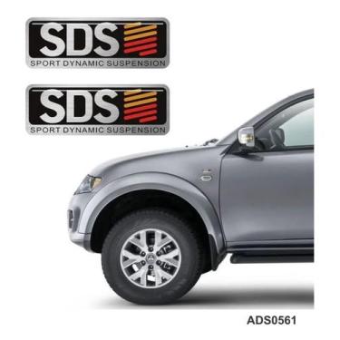Imagem de Adesivo Par Emblema Resinado Sds Escovado - Resitank