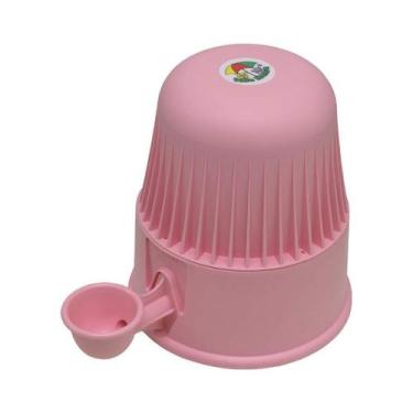 Imagem de Bebedouro Vida Mansa Polipropileno para Cães e Gatos Rosa 2L