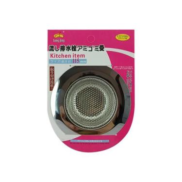Imagem de Ralo Para Pia Aço Inox 11,5cm Redondo Borda Casa Cozinha - Aliança