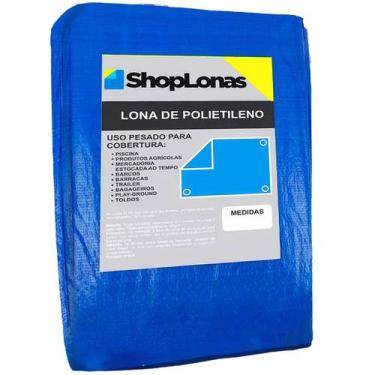 Imagem de Lona polietileno azul shoplonas100 estoque - 7x6