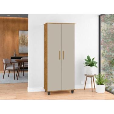 Imagem de Multiuso Organizador LIS 2 Portas Cor Ipê / Off White - SM