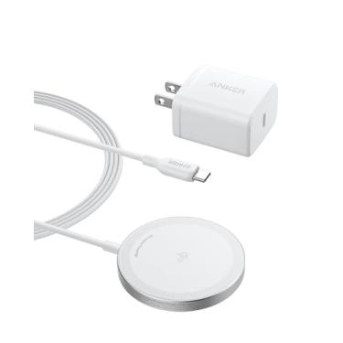 Imagem de Anker Carregador MagGo magnético sem fio (pad), certificado Qi2 15W ultrarrápido MagSafe carregador sem fio, para iPhone 15/15 Plus/15 Pro/15 Pro Max/14/13/12 Series (carregador USB-C incluído)