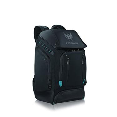 Imagem de Acer PBG591 Mochila utilitária para jogos Predator, resistente à água e à prova de rasgos, serve e protege o laptop para jogos Predator de até 43,9 cm, preta com detalhes azul-petróleo
