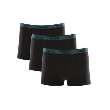Imagem de Kit com 3 Cuecas Boxer Mash 111.42 Cotton - Pretas, P, Sortida