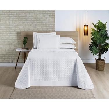 Imagem de Cobre Leito Madri Casal King Algodão 200 Fios Branco - Doce Lar Enxova