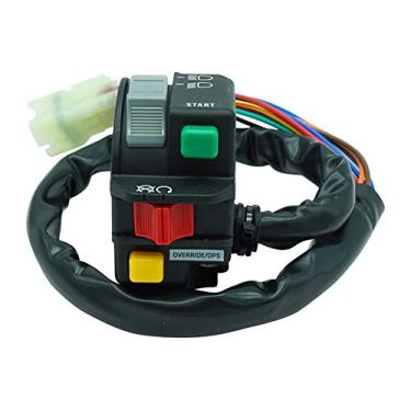 Imagem de M MATI Interruptor de controle de guidão esquerdo Iniciar o farol Override DPS para Can-Am ATV Outlander 500 650 800R EFI Max 500 650 EFI 800R Renegade 800R EFI XXC 710001594