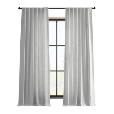 Imagem de HPD Half Price Drapes Cortinas de linho pesado para quarto 50 X 108 (1 painel), FHLCH-VET13191-108, branco arroz