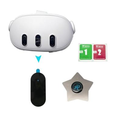 Imagem de Hupaivrmrar Novo fone de ouvido VR sensor de profundidade frontal de substituição de vidro para Oculus Meta Quest 3 com fita dupla face, não deixa impressões digitais, acessório sem vidro temperado