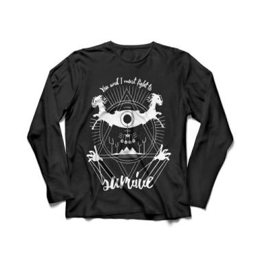 Imagem de Camiseta Manga Longa Feminina Muse Hysteria - Ultrav Store, Preto, GG